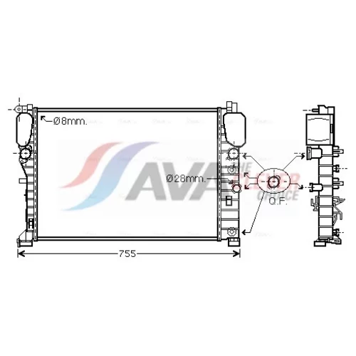 Chladič motora AVA QUALITY COOLING MSA2449