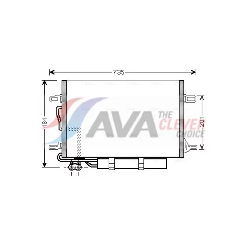 Kondenzátor klimatizácie AVA QUALITY COOLING MSA5307D