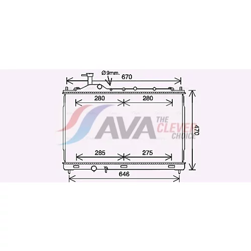 Chladič motora AVA QUALITY COOLING MT2268