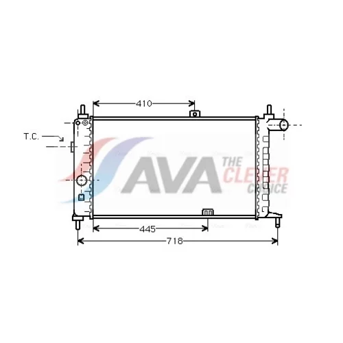 Chladič motora AVA QUALITY COOLING OL2066
