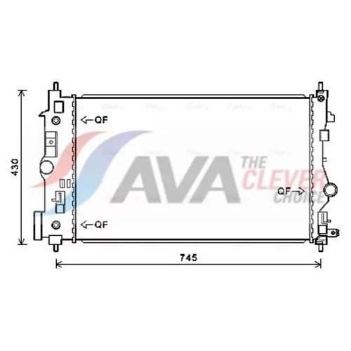 Chladič motora AVA QUALITY COOLING OL2547