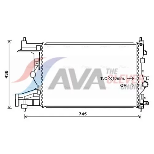 Chladič motora AVA QUALITY COOLING OLA2485