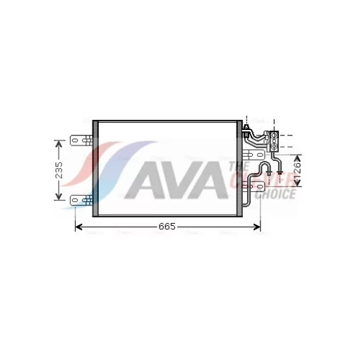 Kondenzátor klimatizácie AVA QUALITY COOLING OLA5394