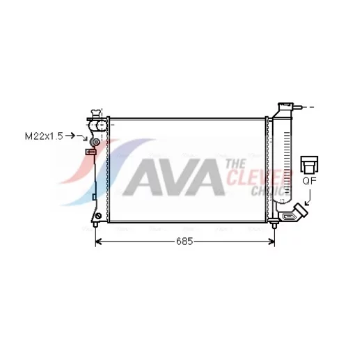 Chladič motora AVA QUALITY COOLING PEA2137