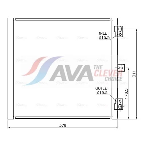 Kondenzátor klimatizácie AVA QUALITY COOLING PR5105
