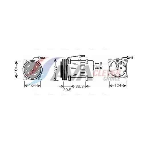 Kompresor klimatizácie AVA QUALITY COOLING REAK084