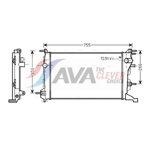 Chladič motora AVA QUALITY COOLING RT2410