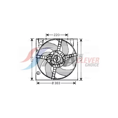 Ventilátor chladenia motora AVA QUALITY COOLING RT7522