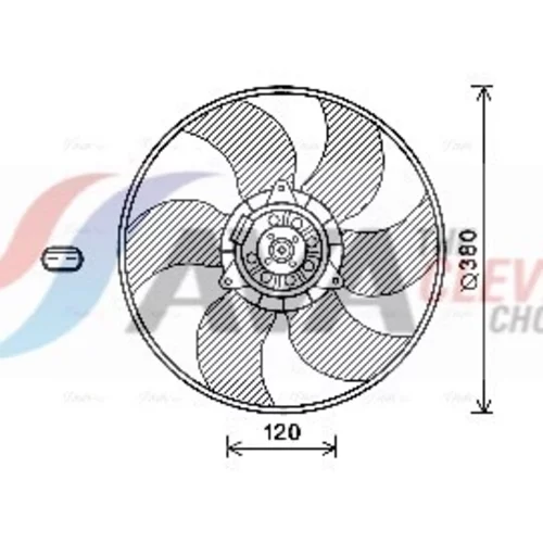 Ventilátor chladenia motora AVA QUALITY COOLING RT7604