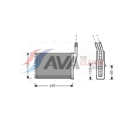 Výmenník tepla vnútorného kúrenia RTA6250 (AVA QUALITY COOLING)