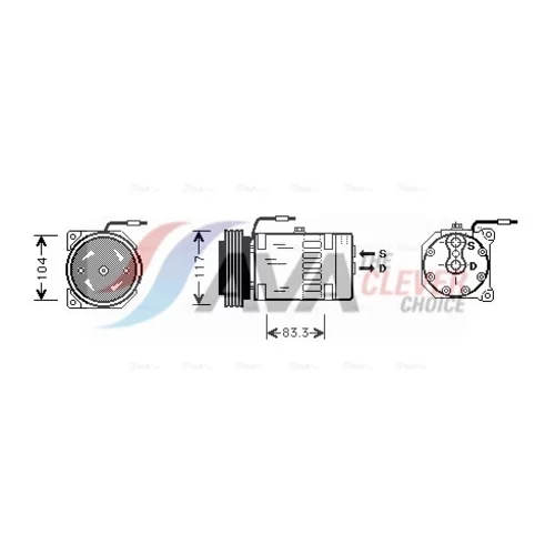Kompresor klimatizácie RTK403 (AVA QUALITY COOLING)