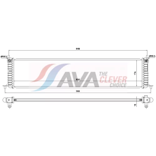 Chladič motora AVA QUALITY COOLING TE2004