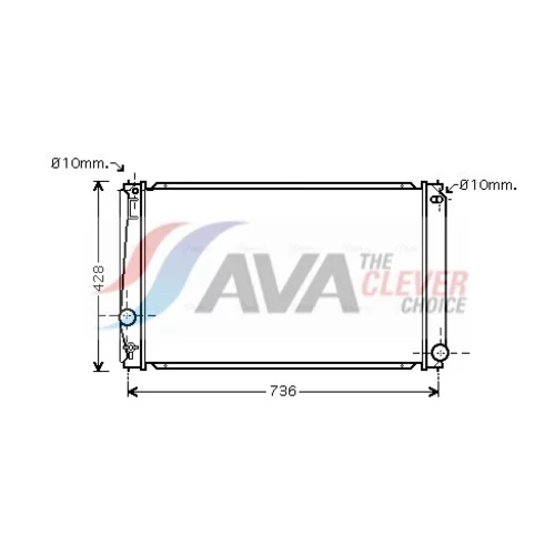 Chladič motora AVA QUALITY COOLING TO2419