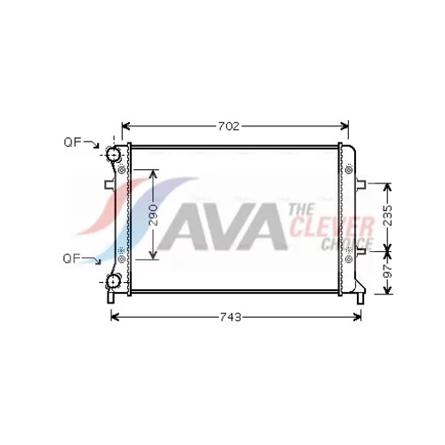 Chladič motora AVA QUALITY COOLING VN2228