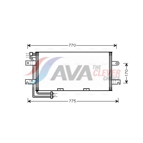 Kondenzátor klimatizácie AVA QUALITY COOLING VN5195