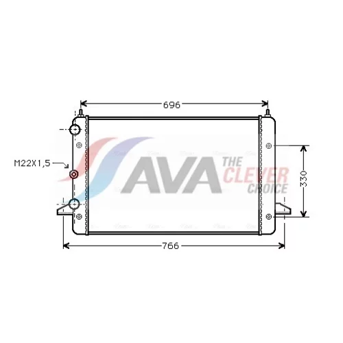 Chladič motora AVA QUALITY COOLING VNA2135