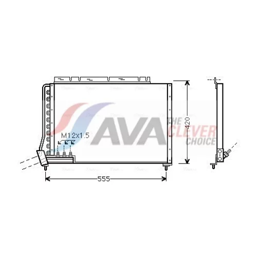 Kondenzátor klimatizácie AVA QUALITY COOLING VO5090