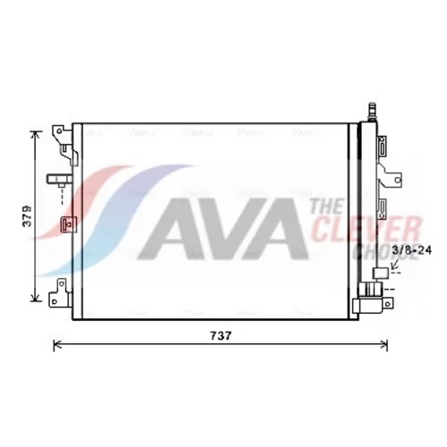 Kondenzátor klimatizácie AVA QUALITY COOLING VOA5152D