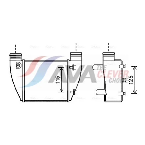 Chladič plniaceho vzduchu AI4364 (AVA QUALITY COOLING)