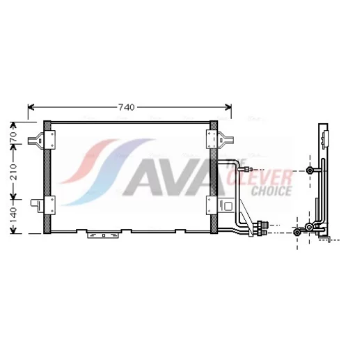 Kondenzátor klimatizácie AVA QUALITY COOLING AI5137