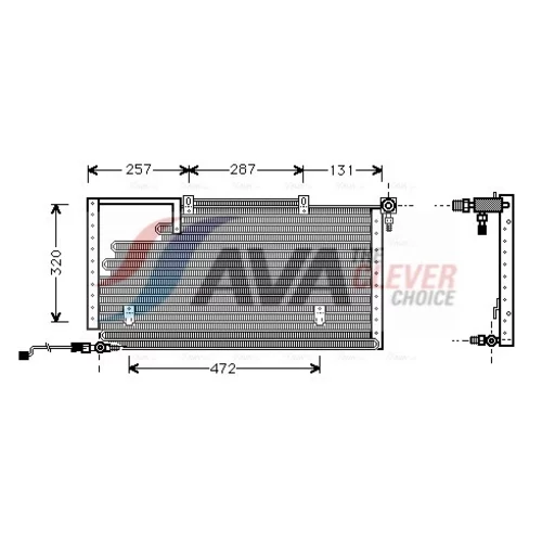 Kondenzátor klimatizácie AI5138 (AVA QUALITY COOLING)