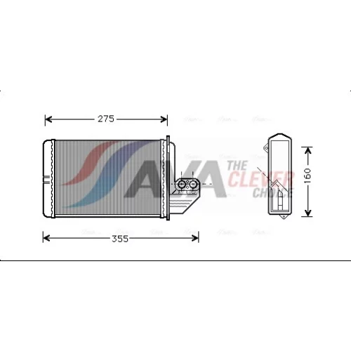 Výmenník tepla vnútorného kúrenia AVA QUALITY COOLING BWA6172