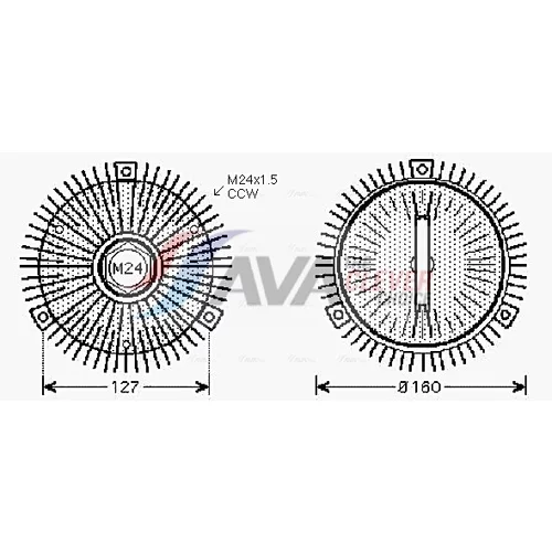 Spojka ventilátora chladenia AVA QUALITY COOLING BWC391