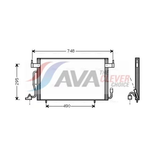 Kondenzátor klimatizácie AVA QUALITY COOLING CN5166