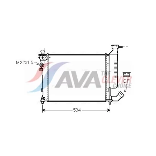 Chladič motora AVA QUALITY COOLING CNA2154