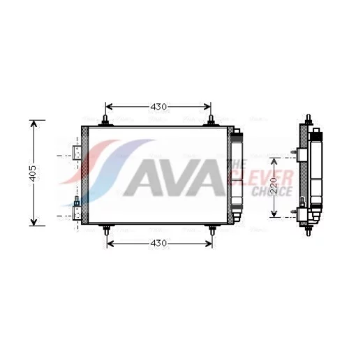 Kondenzátor klimatizácie AVA QUALITY COOLING CNA5192D