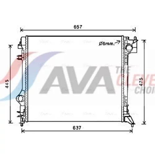 Chladič motora AVA QUALITY COOLING DNA2421