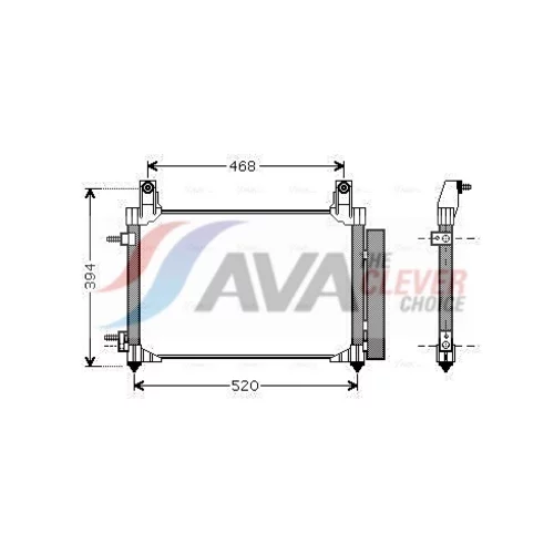 Kondenzátor klimatizácie AVA QUALITY COOLING DW5081D