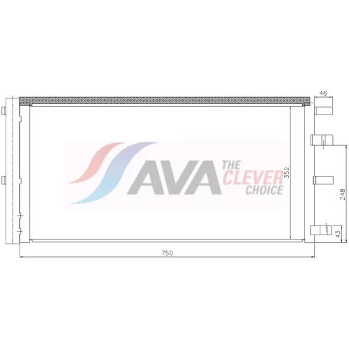 Kondenzátor klimatizácie AVA QUALITY COOLING FD5724D