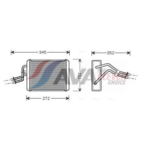 Výmenník tepla vnútorného kúrenia AVA QUALITY COOLING FD6317