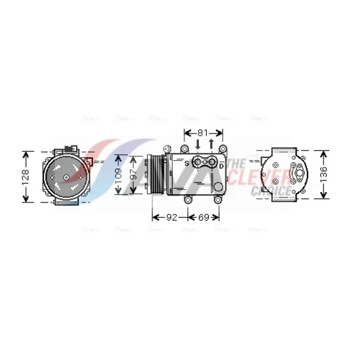 Kompresor klimatizácie FDK419 (AVA QUALITY COOLING)