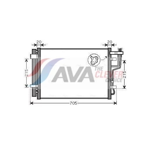 Kondenzátor klimatizácie AVA QUALITY COOLING HY5183D