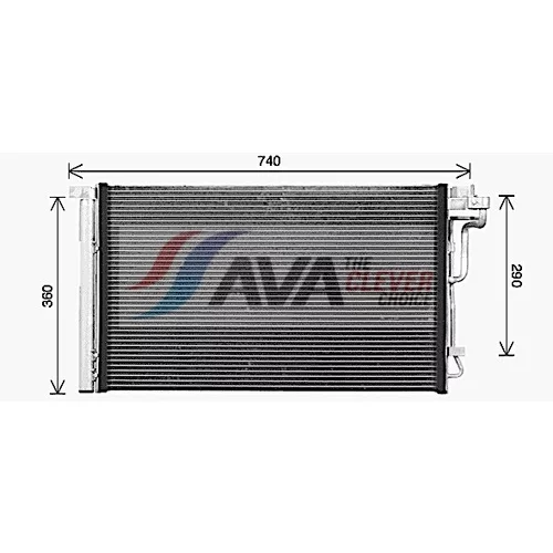 Kondenzátor klimatizácie HY5598D (AVA QUALITY COOLING) - obr. 1