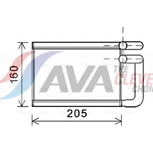 Výmenník tepla vnútorného kúrenia AVA QUALITY COOLING KA6197
