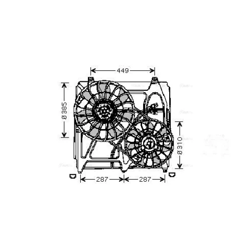 Ventilátor chladenia motora KA7509 (AVA QUALITY COOLING)