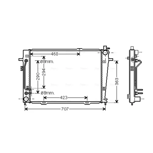 Chladič motora KAA2132 (AVA QUALITY COOLING)