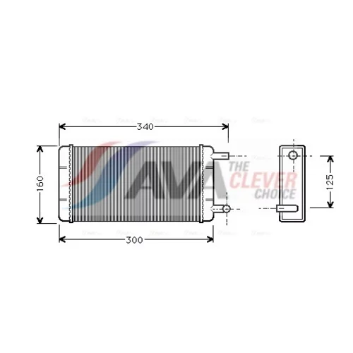 Výmenník tepla vnútorného kúrenia AVA QUALITY COOLING MS6108