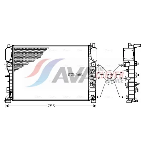 Chladič motora AVA QUALITY COOLING MSA2342