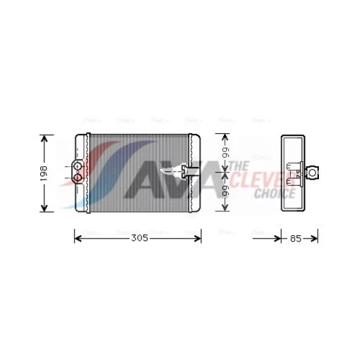 Výmenník tepla vnútorného kúrenia AVA QUALITY COOLING MSA6250