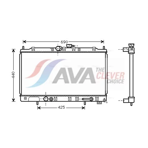 Chladič motora AVA QUALITY COOLING MT2123
