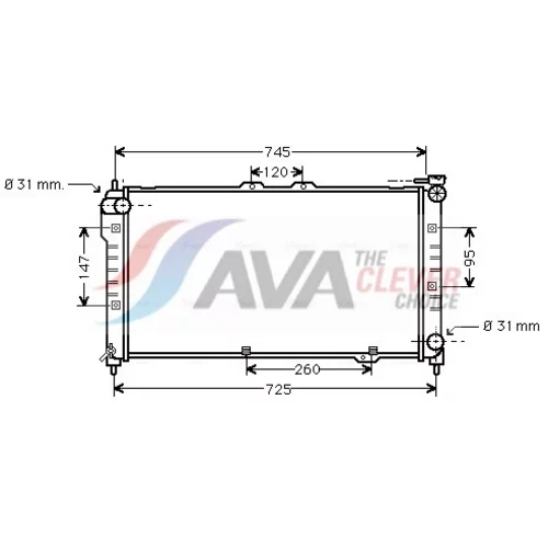 Chladič motora AVA QUALITY COOLING MZ2101