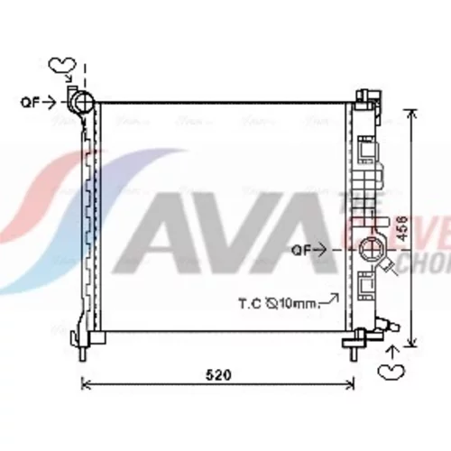 Chladič motora AVA QUALITY COOLING OL2562