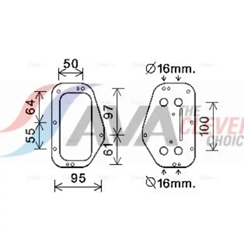 Chladič motorového oleja OL3684 (AVA QUALITY COOLING)