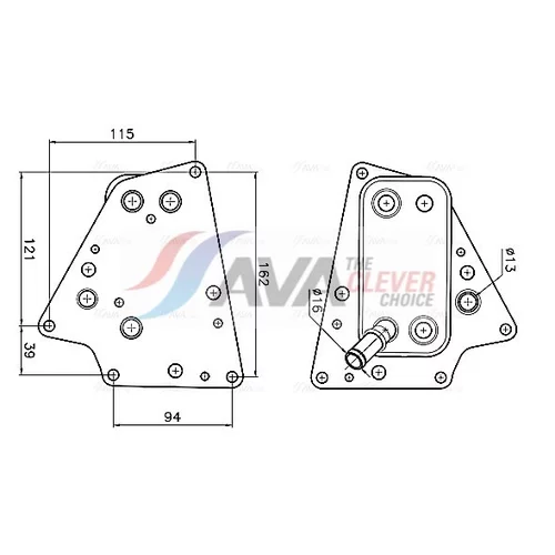 Chladič motorového oleja AVA QUALITY COOLING OL3748