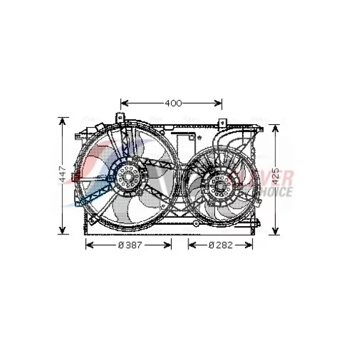 Ventilátor chladenia motora AVA QUALITY COOLING OL7533