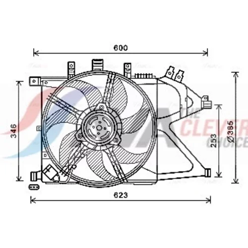 Ventilátor chladenia motora AVA QUALITY COOLING OL7660